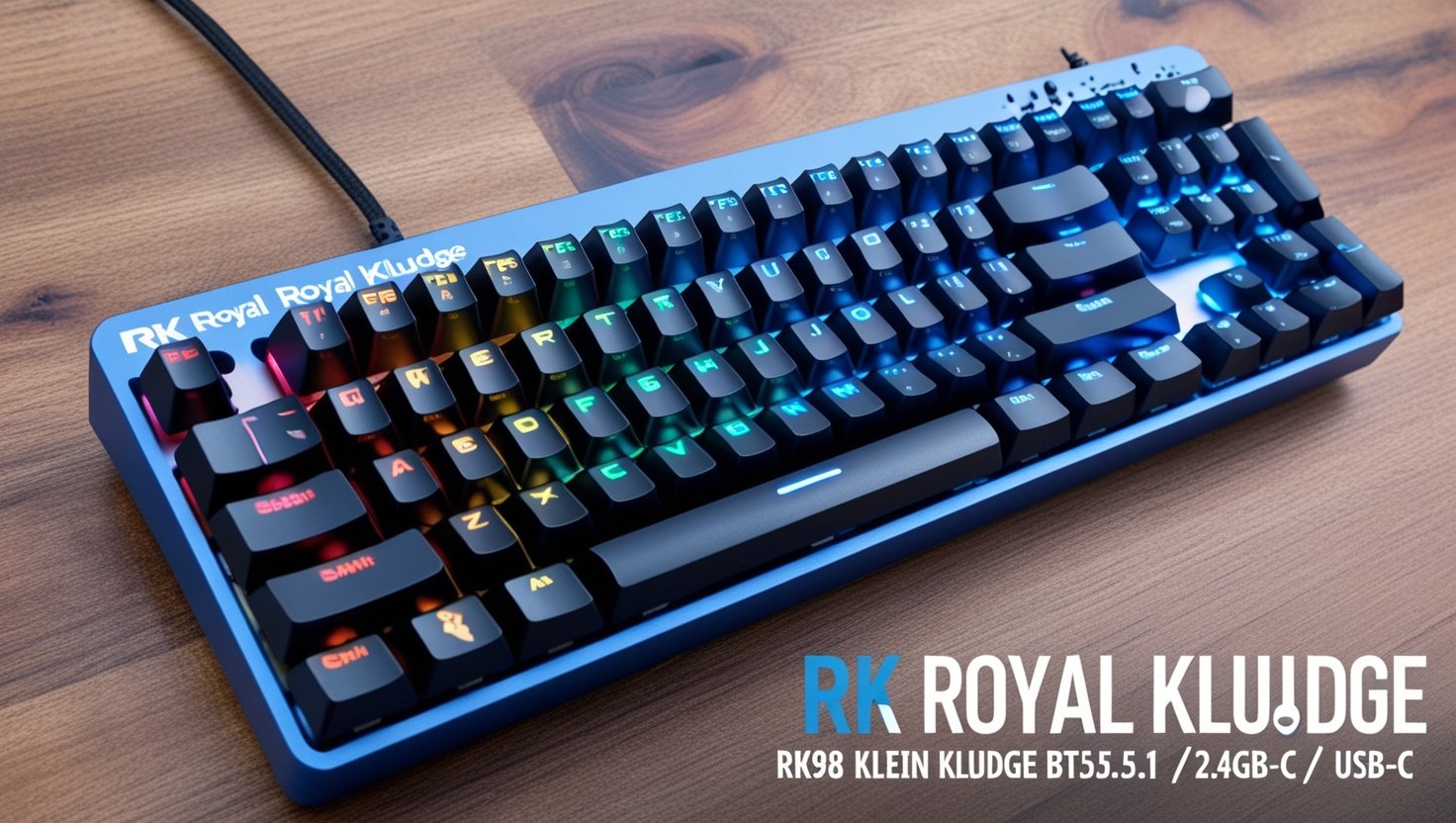RK Royal Kludge RK98 Klein Blue BT5.1/2.4G/USB-C